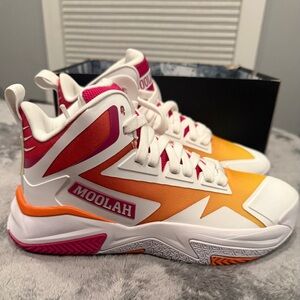 Moolah Women's Triple Double Basketball Shoes Size 6 In Pink Orange Yellow - New